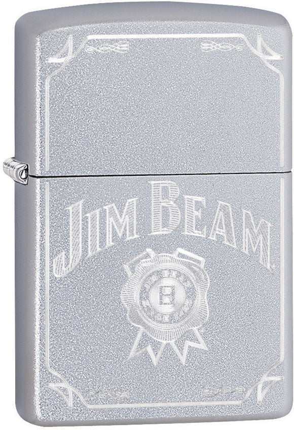 Zippo Jim Beam Logo Silver Chrome Windproof Lighter 11333