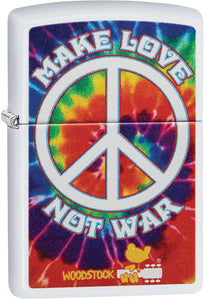 Zippo Woodstock Make Love Not War Peace Tye-Dye Windproof Lighter 11341