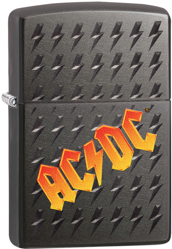 Zippo AC / DC Rock Band Logo Gray Windproof Lighter 11342