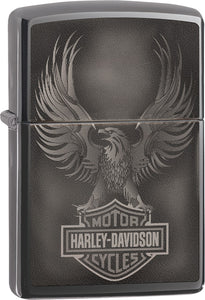 Zippo Harley Davidson Design Black Ice Windproof Lighter 12388