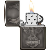 Zippo Harley Davidson Design Black Ice Windproof Lighter 12388