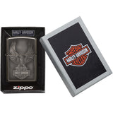 Zippo Harley Davidson Design Black Ice Windproof Lighter 12388