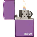 Zippo Classic Logo Purple Windproof Lighter 12747