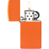 Zippo Slim Orange Matte Windproof Lighter 13335