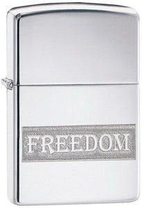 Zippo Etched Freedom Lighter 14181