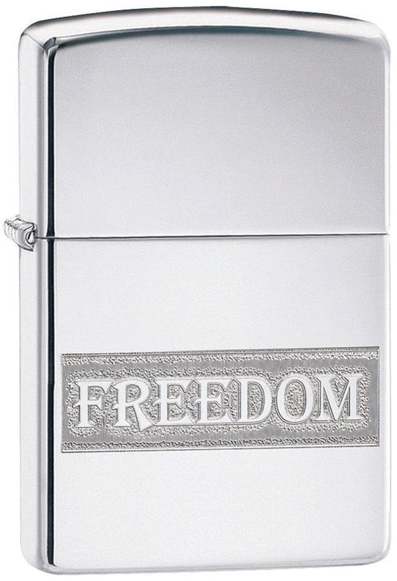 Zippo Etched Freedom Lighter 14181