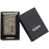 Zippo Lighter Venetian Black Ice Windproof USA 14400