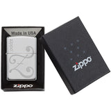 Zippo Lighter Luxury Design High Polish Chrome Windproof USA 14405