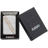 Zippo Lighter Luxury Design High Polish Chrome Windproof USA 14406
