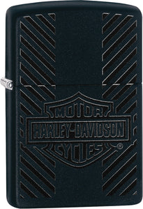 Zippo Harley Davidson Logo Design Black Matte Windproof Lighter 14489