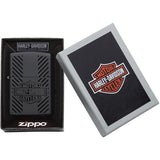 Zippo Harley Davidson Logo Design Black Matte Windproof Lighter 14489