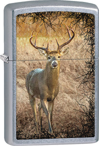 Zippo Lighter Street Chrome Deer Design Made In The USA 15250