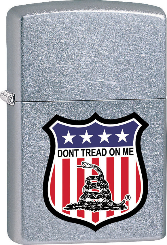 Zippo Lighter Red/White/Blue Don't Tread On Me Design Made In The USA 15277