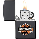 Zippo Harley Davidson Logo Design Black Matte Windproof Lighter 15700