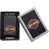 Zippo Harley Davidson Logo Design Black Matte Windproof Lighter 15700