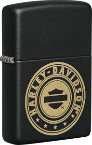 Zippo Harley Davidson Design Black Matte Windproof Lighter 15701