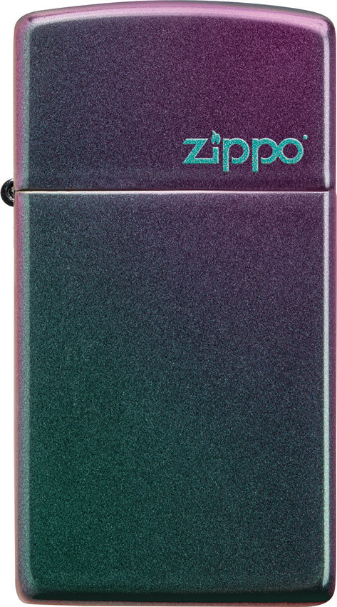 Zippo Slim Zippo Logo Design Iridescent Colored Windproof Lighter 16824