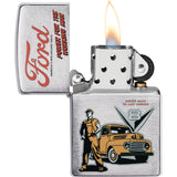 Zippo Ford Working Man Brushed Chrome Windproof Lighter 17281