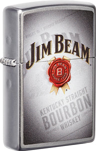 Zippo Jim Beam Design Street Chrome Windproof Lighter 17345