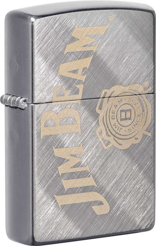 Zippo Jim Beam Design Brushed Chrome Windproof Lighter 17346