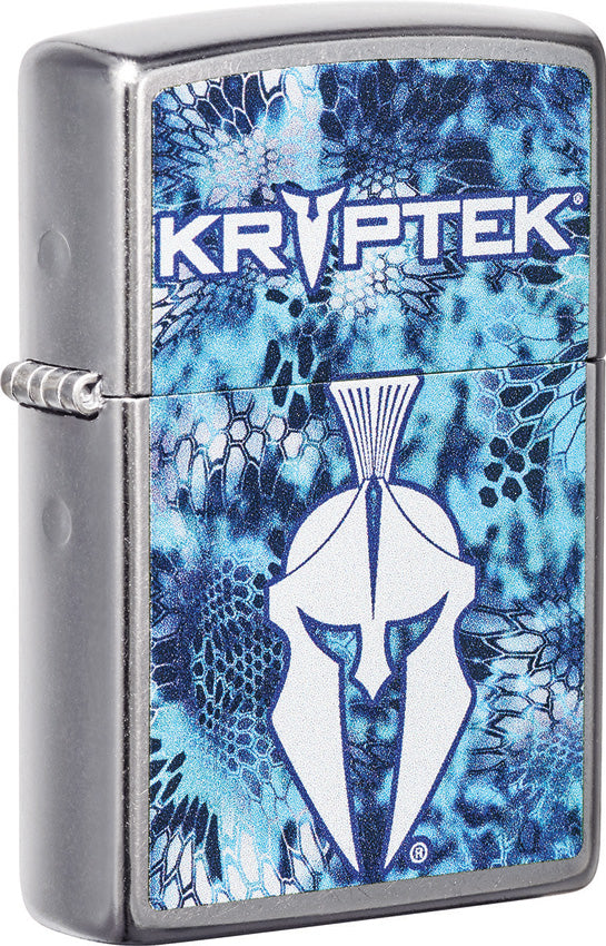 Zippo Kryptek Lighter Street Chrome Blue Boxed Made In USA 17372