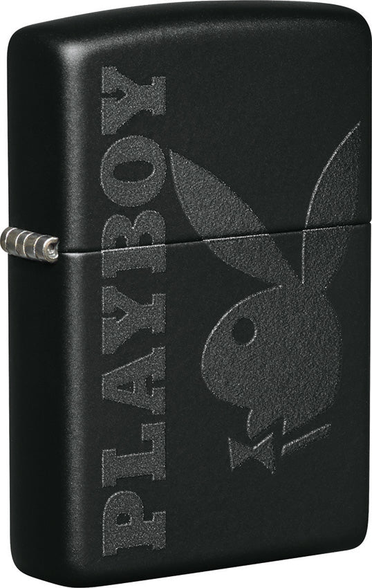 Zippo Playboy Logo Design Black Matte Windproof Lighter 17398