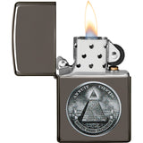 Zippo Dollar Seal Black Ice Windproof Lighter 19840