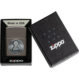 Zippo Dollar Seal Black Ice Windproof Lighter 19840