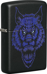 Zippo Werewolf Lighter Black Matte 2.25" Boxed Made In USA 19878