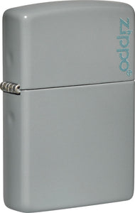 Zippo Classical Flat Grey Logo 2.25" Lighter 19990