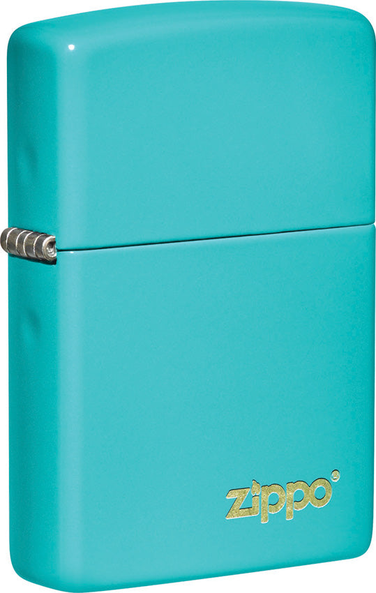 Zippo Classic Logo Flat Turquoise Windproof Lighter 19992