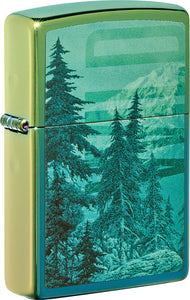 Zippo Mountain Design High Polish Teal Windproof Lighter 19993