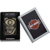 Zippo Harley Davidson Design Black Crackle Windproof Lighter 20104