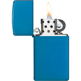 Zippo Slim High Polish Blue Windproof Lighter 20494