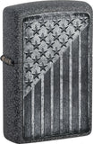 Zippo Stars and Stripes Design Grey Iron Stone Water Resistant Lighter 21602