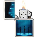 Zippo Aliens Design Glow In The Dark Windproof Lighter 21604