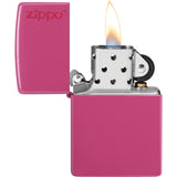 Zippo Pink Logo Frequency Windproof Lighter 23691