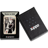 Zippo Skull King Queen Design Cream Matte 2.25" Pocket Lighter Windproof 23705