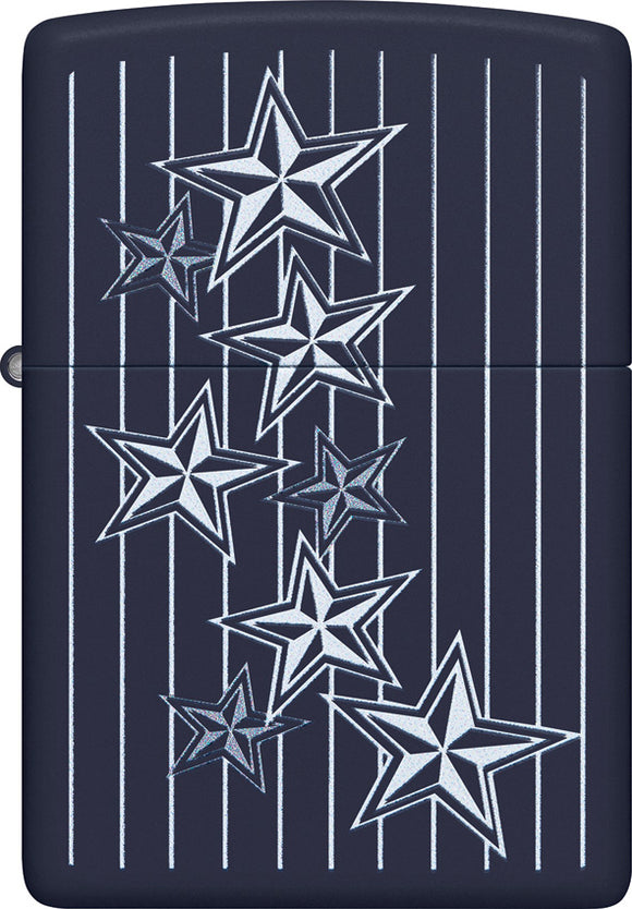 Zippo Star Design Navy Blue Matte Colored Windproof Lighter 23779