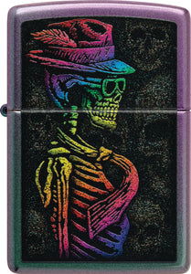 Zippo Skull Design Chameleon Finish Windproof Lighter 23782