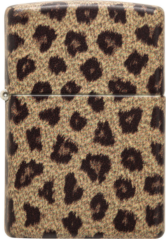 Zippo Leopard Print Design Tan/Brown 540 Colored Water Resistant Lighter 23792