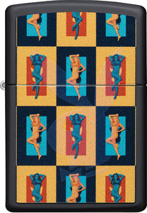 Zippo Blacklight Playboy Logo Design Black Matte Windproof Lighter 23796