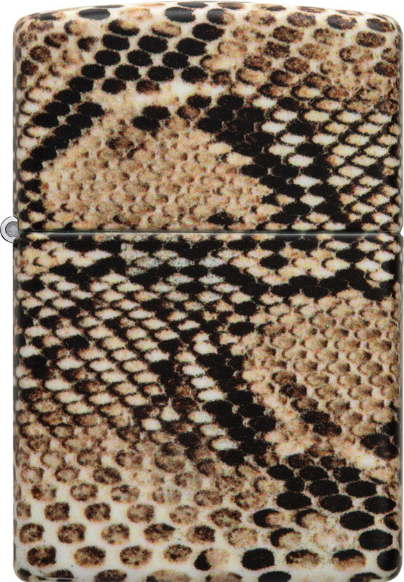 Zippo Snake Skin Design Brown/Black Colored Windproof Lighter 23803