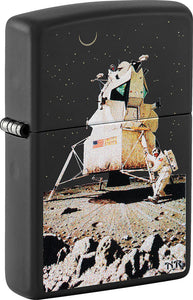 Zippo Norman Rockwell Design Black Matte Windproof Pocket Lighter 24533