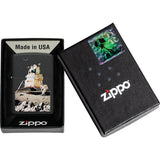 Zippo Norman Rockwell Design Black Matte Windproof Pocket Lighter 24533