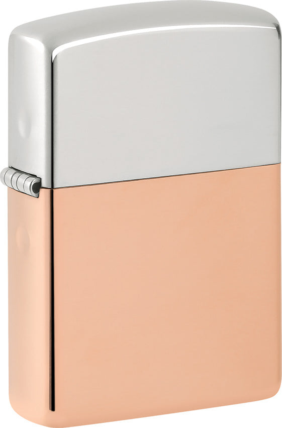 Zippo Bimetal Collectible LTE High Polish Copper & Sterling Silver Lighter 24550