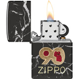 Zippo 90th Anniversary LTD High Polish Black Ice Windproof Lighter 49864