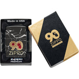 Zippo 90th Anniversary LTD High Polish Black Ice Windproof Lighter 49864