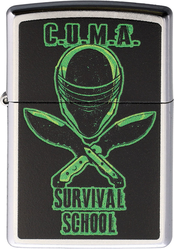 Zippo CUMA Survival School Street Chrome Windproof Lighter 50748