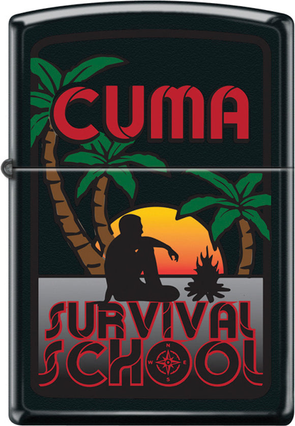 Zippo CUMA Survival School Black Matte Windproof Lighter 51755